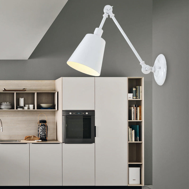 Frendorf | 1 Licht Metalen Wandlamp Hedendaags Zwart/Roest Getailleerde Slaapkamer Wandlamp Sconces met Verstelbare Arm