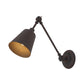 Frendorf | 1 Licht Metalen Wandlamp Hedendaags Zwart/Roest Getailleerde Slaapkamer Wandlamp Sconces met Verstelbare Arm