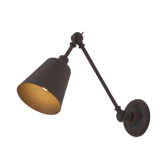 Frendorf | 1 Licht Metalen Wandlamp Hedendaags Zwart/Roest Getailleerde Slaapkamer Wandlamp Sconces met Verstelbare Arm