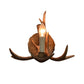 Frendorf | Resin Kandelaar Wandlamp met Hertenhoorns Deco 1 Hoofd Rustieke Wandverlichting in Bruin voor Cottage