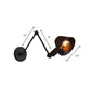 Frendorf | 1 Glühbirne Wandbeleuchtung Vintage Industrie Konische Schattierung Metall Wandlampe in Schwarz/Rost für das Arbeitszimmer