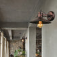 Frendorf | Metallische Untertasse Wandleuchte Antikstil 1-Birnen Flur Wandleuchte Lampe in Schwarz/Rost