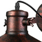 Frendorf | Metallische Untertasse Wandleuchte Antikstil 1-Birnen Flur Wandleuchte Lampe in Schwarz/Rost