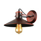 Frendorf | Metallische Untertasse Wandleuchte Antikstil 1-Birnen Flur Wandleuchte Lampe in Schwarz/Rost