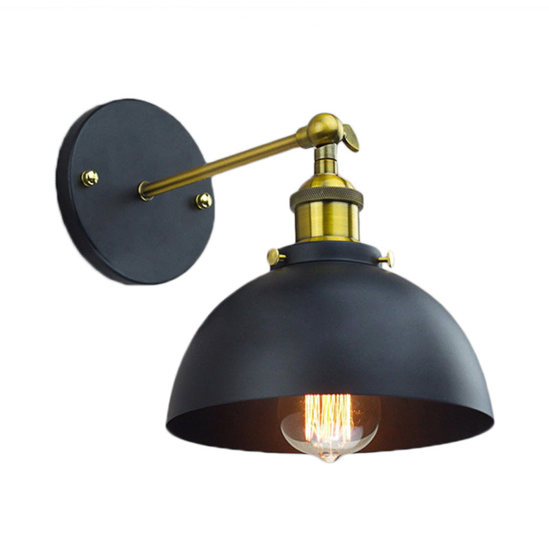 Frendorf | 1 Kop Wandverlichting met Koepel Shade Metalen Draaibare Wandlamp in Messing Afwerking voor Balkon