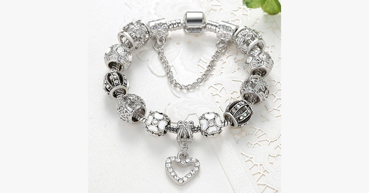 Frendorf | Silberne Herz Charm Armband