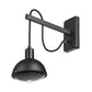 Frendorf | 1 Licht Wandverlichting Boerderij Kom Schaduw Metallic Wandlamp in Zwart voor Eetkamer