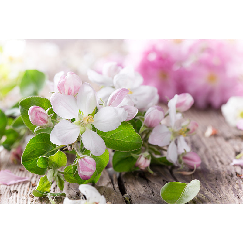 Frendorf | Blumen Grafik Wandtapete Pink Dekorative Wandverkleidung für das Wohnzimmer, Maßanfertigung