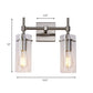 Frendorf | Chrom/Nickel Zylinder Schirm Wandbeleuchtung Modern Klarglas 2-Licht Esszimmer Wandleuchte