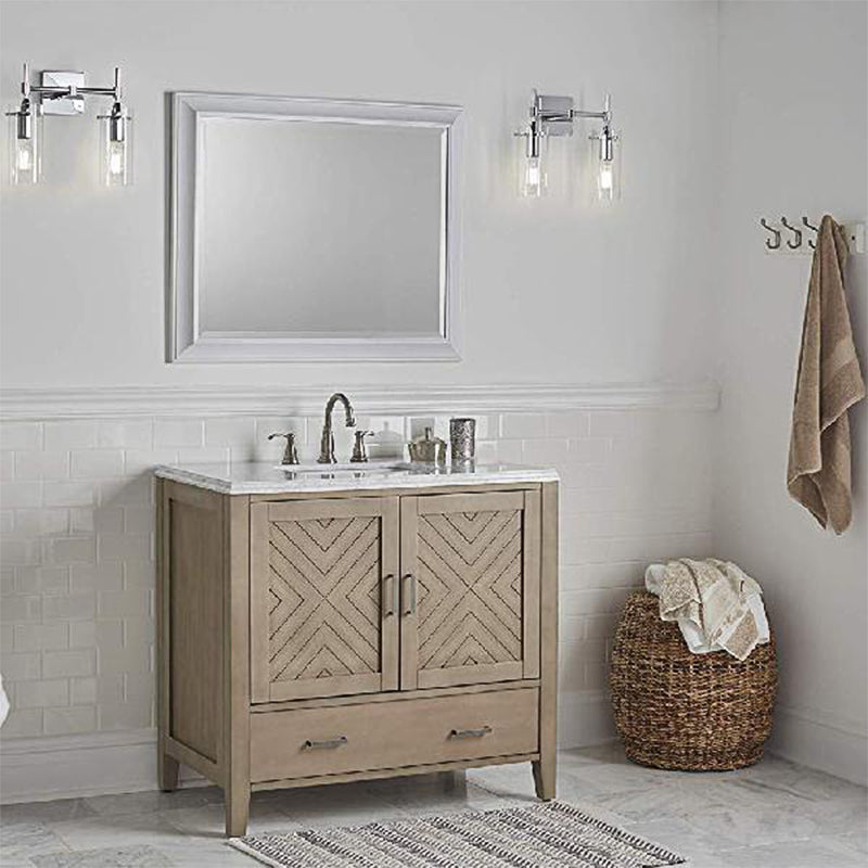 Frendorf | Chrom/Nickel Zylinder Schirm Wandbeleuchtung Modern Klarglas 2-Licht Esszimmer Wandleuchte