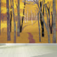 Frendorf | Moderne Herbst Holz Wandtapete Vliesstoff Textur Wasserdicht Gelbe Wandkunst für Schlafzimmer