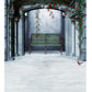 Frendorf | Winter Backyard Mural Decal Contemporary Non-Woven Textured Wall Covering in Green