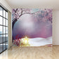 Ganzblumen- und Schneefeld-Wandtapete für Wanddekor Moderne Jungenzimmer Wandkunst