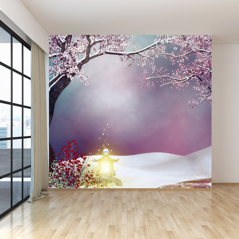 Ganzblumen- und Schneefeld-Wandtapete für Wanddekor Moderne Jungenzimmer Wandkunst