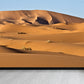 Gelb Natürliches Landschaftswandbild Gras und Sand Wüstenlandschaft Modern Wasserdichtes Wandverkleidung