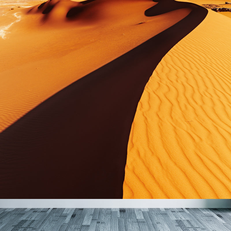 Frendorf | Gelbe modernistische Wandtapete Dekor große Sand- und Felswüste Wandverkleidung für Zuhause