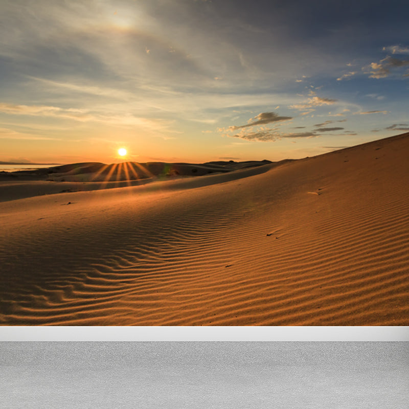 Abroad Sand Dune Waves Wandbild für Zuhause Sonnenuntergang Wüstenlandschaft Wanddekoration, Maßgeschneidert