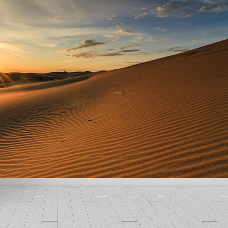 Abroad Sand Dune Waves Wandbild für Zuhause Sonnenuntergang Wüstenlandschaft Wanddekoration, Maßgeschneidert