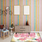 Frendorf | Französische Country Floral Muster Teppich Rosa und Weiß Polyester Teppich Maschinenwaschbar Anti-Rutsch Rücken Bereich Teppich für Wohnzimmer