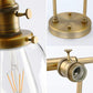 Frendorf | 3-Bulb Kegel Wandmontage Lichtarmatuur Industrieel Messing Klares Glas Beleuchtung für Restaurant