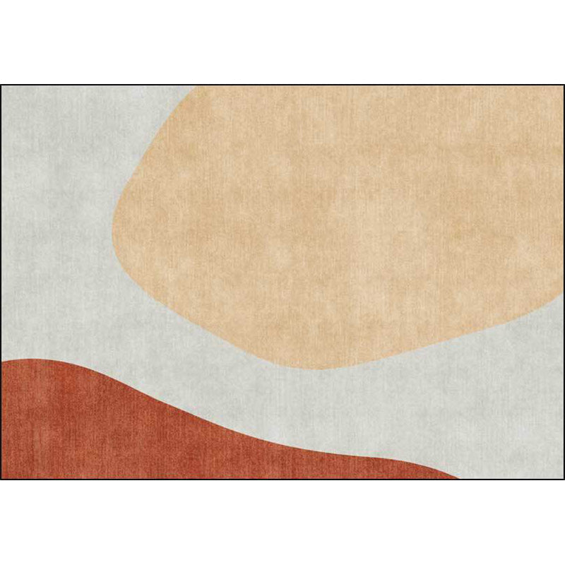 Frendorf | Nieuwigheid woonkamer tapijt in grijs en bruin kleurblok print tapijt polyester antislip achterkant vloerkleed