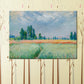 Frendorf | Groene Boerderij Veld Wanddecoratie Landschap Moderne Gelaagde Canvasprint voor Woonkamer