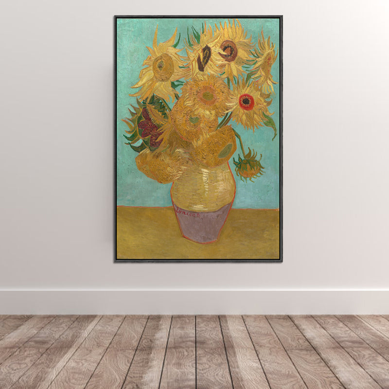 Frendorf | Klassieke Stilleven Bloem Schilderij Pastel Kleur Geweven Canvas Muur Kunst voor Thuis