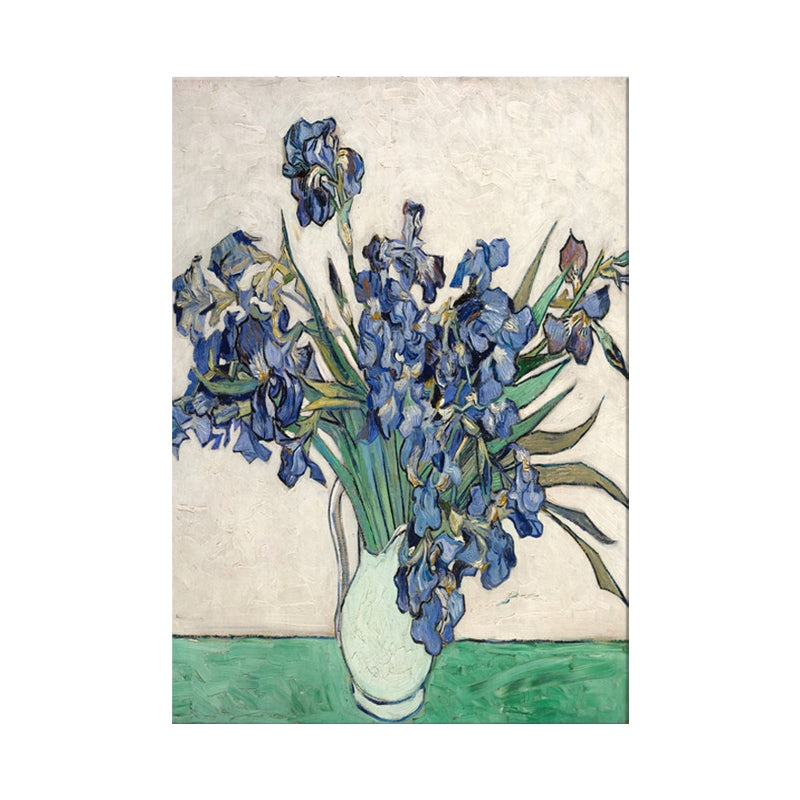 Frendorf | Klassieke Stilleven Bloem Schilderij Pastel Kleur Geweven Canvas Muur Kunst voor Thuis