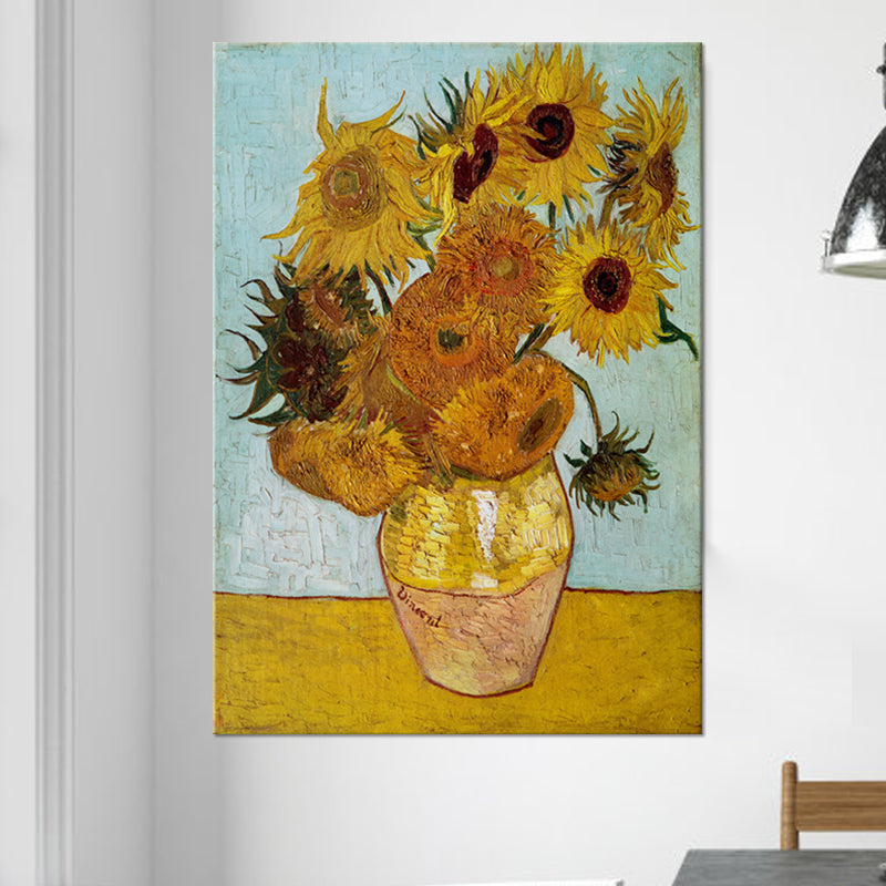 Frendorf | Klassieke Stilleven Bloem Schilderij Pastel Kleur Geweven Canvas Muur Kunst voor Thuis
