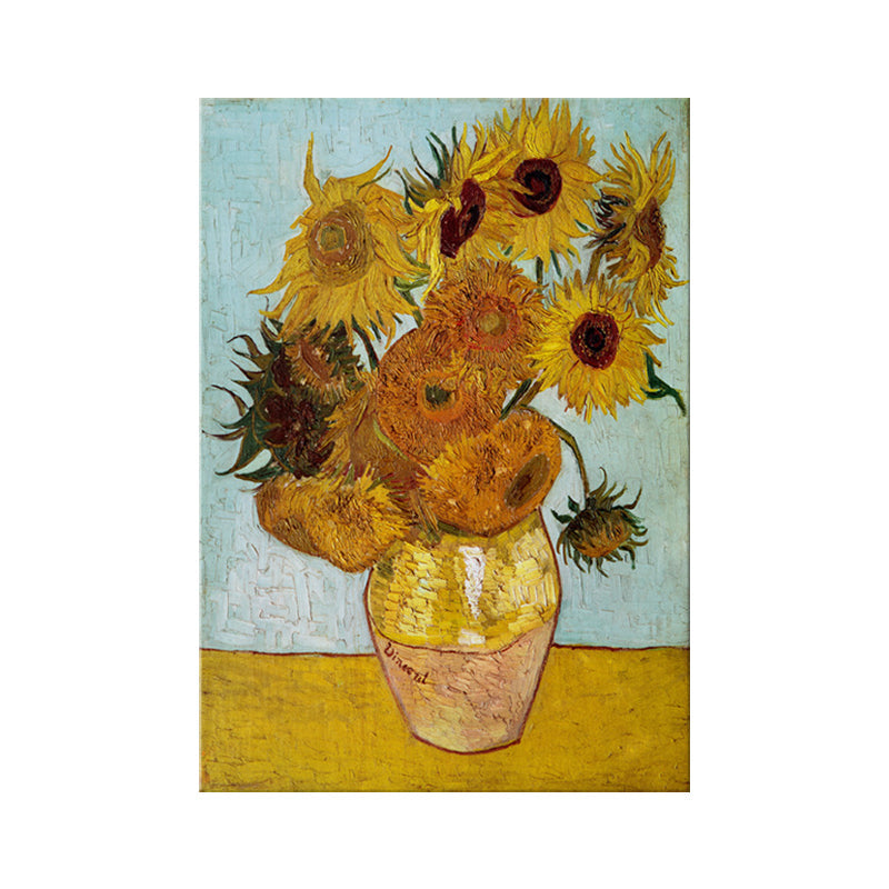Frendorf | Klassieke Stilleven Bloem Schilderij Pastel Kleur Geweven Canvas Muur Kunst voor Thuis