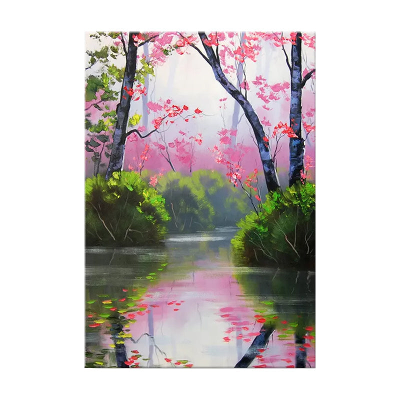 Szenerie Malerei Wanddekoration moderner Stil Textured Canvas Kunstdruck für Wohnzimmer