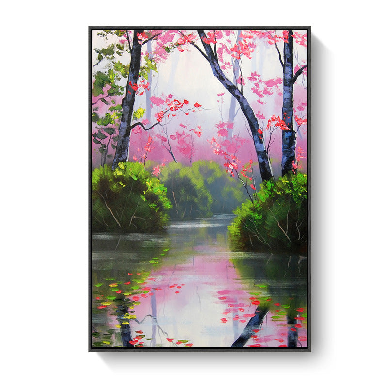 Szenerie Malerei Wanddekoration moderner Stil Textured Canvas Kunstdruck für Wohnzimmer