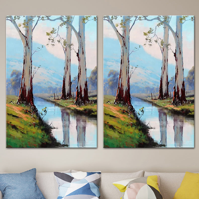 Szenerie Malerei Wanddekoration moderner Stil Textured Canvas Kunstdruck für Wohnzimmer