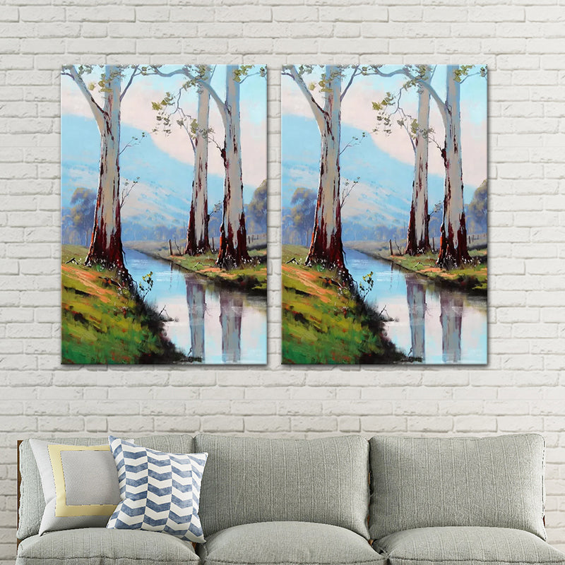 Szenerie Malerei Wanddekoration moderner Stil Textured Canvas Kunstdruck für Wohnzimmer