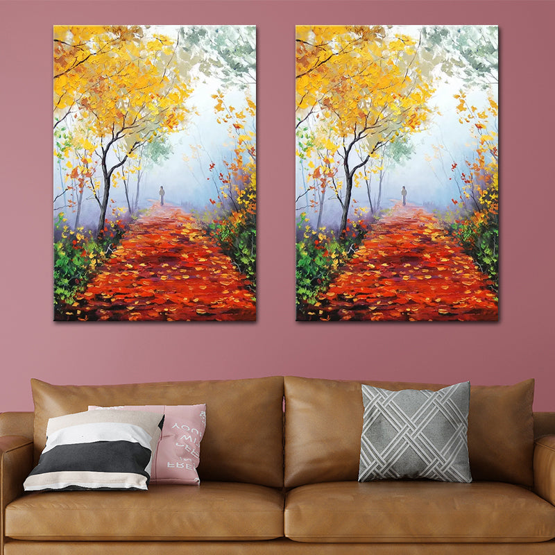 Szenerie Malerei Wanddekoration moderner Stil Textured Canvas Kunstdruck für Wohnzimmer