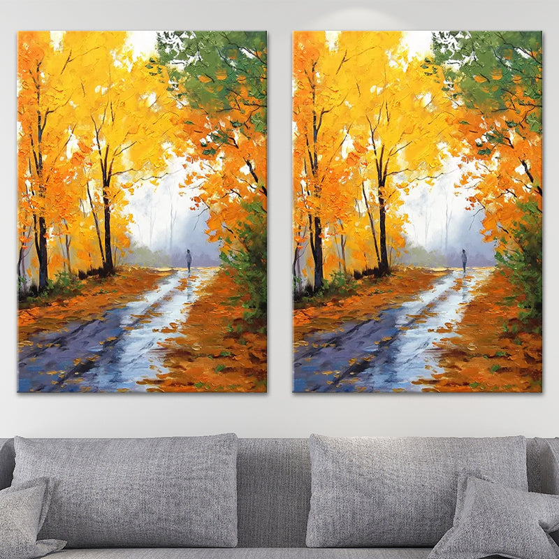 Szenerie Malerei Wanddekoration moderner Stil Textured Canvas Kunstdruck für Wohnzimmer
