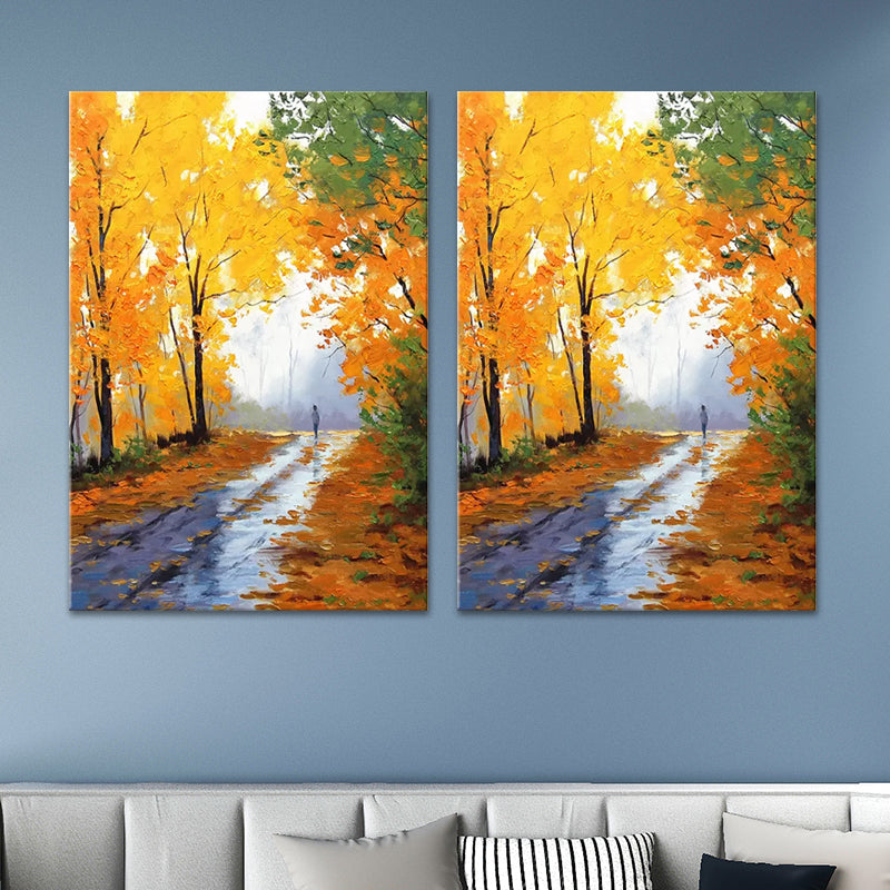 Szenerie Malerei Wanddekoration moderner Stil Textured Canvas Kunstdruck für Wohnzimmer