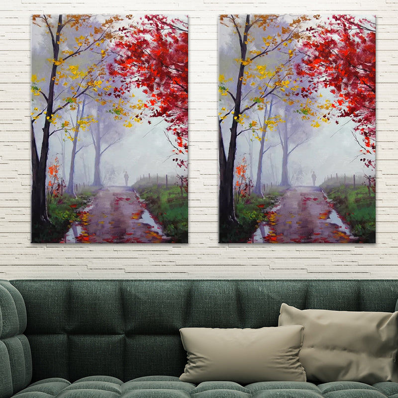 Szenerie Malerei Wanddekoration moderner Stil Textured Canvas Kunstdruck für Wohnzimmer