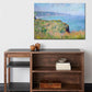 Frendorf | Modern Seashore Mountain Painting Set von 2 Grünen Strukturierten Leinwand Wandkunst für Zuhause