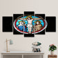 Frendorf | Schwarze religiöse Leinwandkunst Kreuz von Jesus Christus modernes Mehrteiliges Wanddekor für zuhause