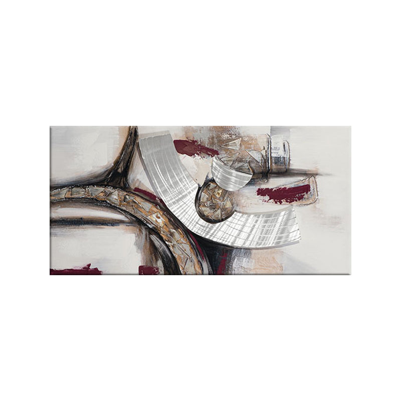 Frendorf | Beige Abstracte Schilderij Textuur Oppervlak Moderne Woonkamer Wanddecoratie