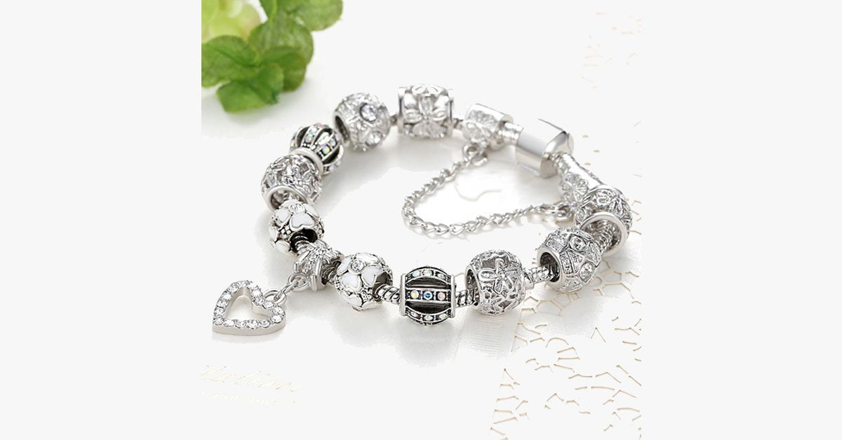 Frendorf | Silberne Herz Charm Armband