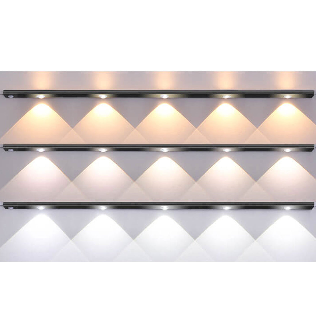 Frendorf | GlowWave Smart LED Lichtleiste | Ultradünn | Bewegungssensor | Wiederaufladbar | Verschiedene Größen