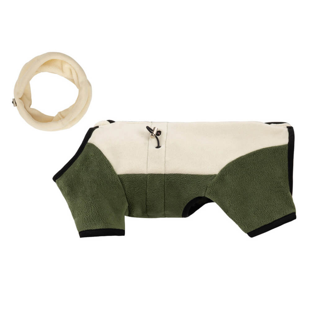 Vollständiger Schutz Polar Fleece Hund Overall mit abnehmbarem Kragen