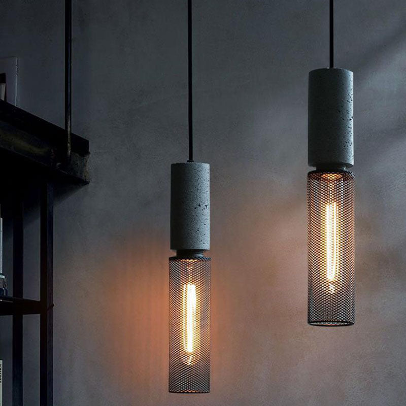 Frendorf | UrbanTaper Industrial Design Zement Pendelleuchte | Zylindrische Form | Moderner Look | Perfekt für Wohnzimmer