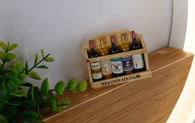 Frendorf | Lumoshelf LED Wandleuchte | Massivholz mit Ablage | Runde Wandlampe | Warm- & Weißlicht