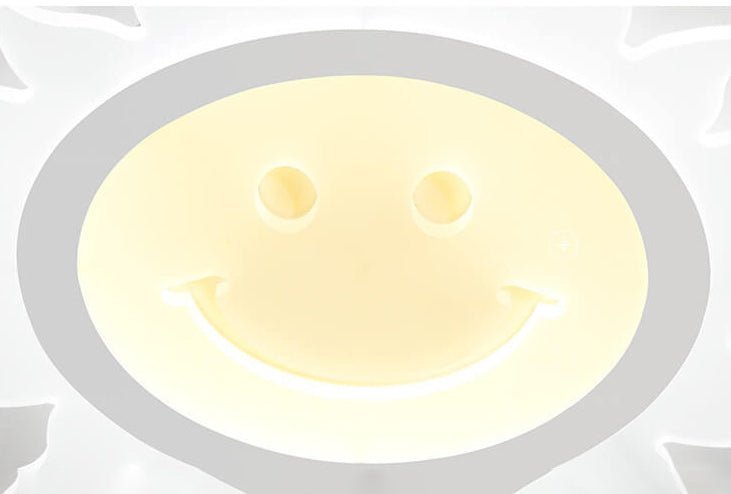 Frendorf | SunnyGlow Smiley LED Deckenleuchte | Cartoon Design | Warm- & Weißlicht | Dimmbar | Kinderzimmer