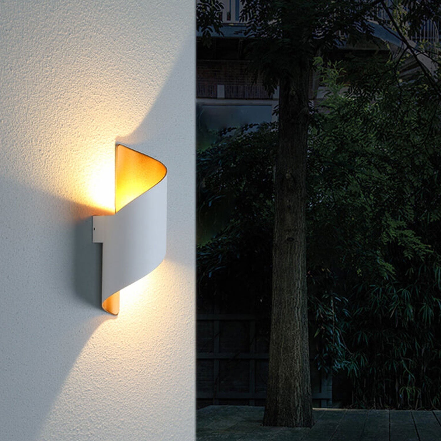 Frendorf | AquaBend LED Außenwandleuchte | Wasserdicht | Modernes Design | Energiesparend | Beleuchtung für Außenbereiche