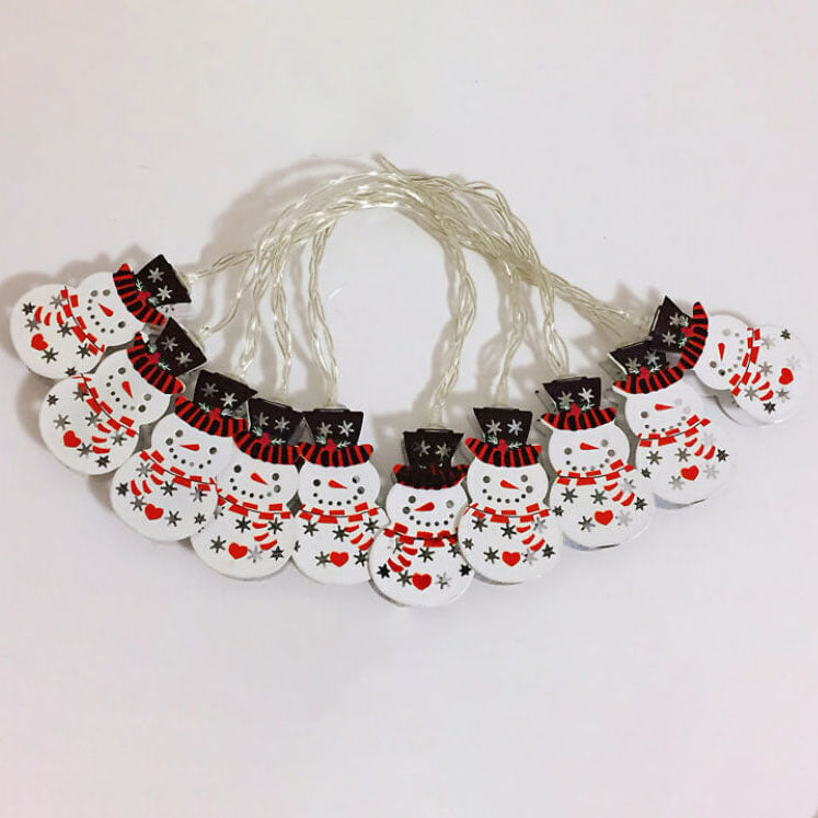 Frendorf | Weihnachtliche dekorative Lichterkette mit bemalten Glocken Elk Batteriekasten LED Lichterkette