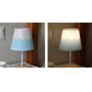 Nordic Vintage Stoffkonus Massivholz LED Tischlampe